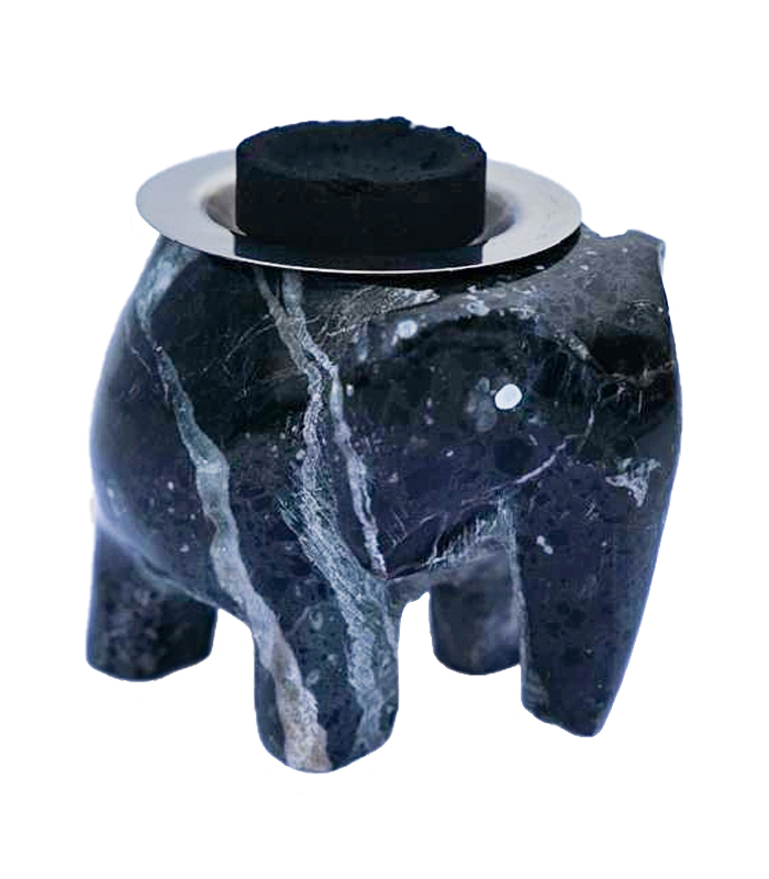 Onyx Elephant Carbon Holder - 7x7.5cm